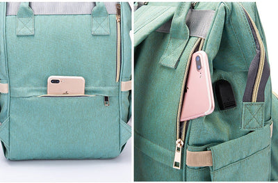 Large Capacity USB Maternity Baby Diaper Bag