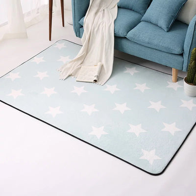 Anti-Slip Soft Geometric Patterned Carpets For Baby Bedroom
